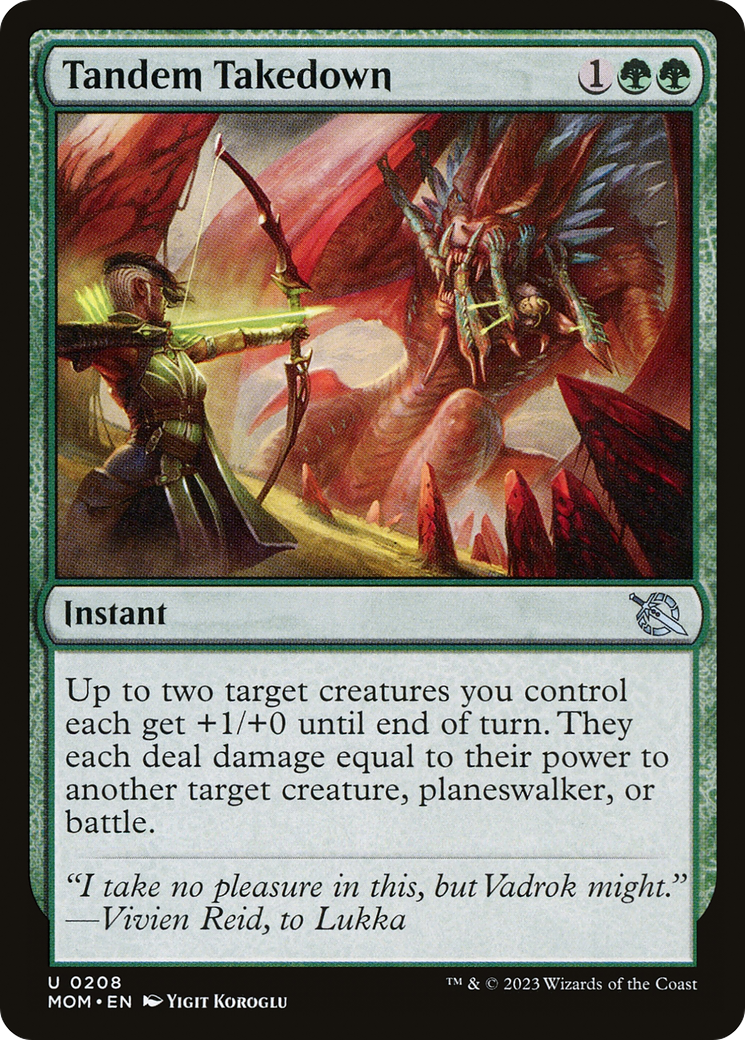 Tandem Takedown - Uncommon Instant card from March of the Machine