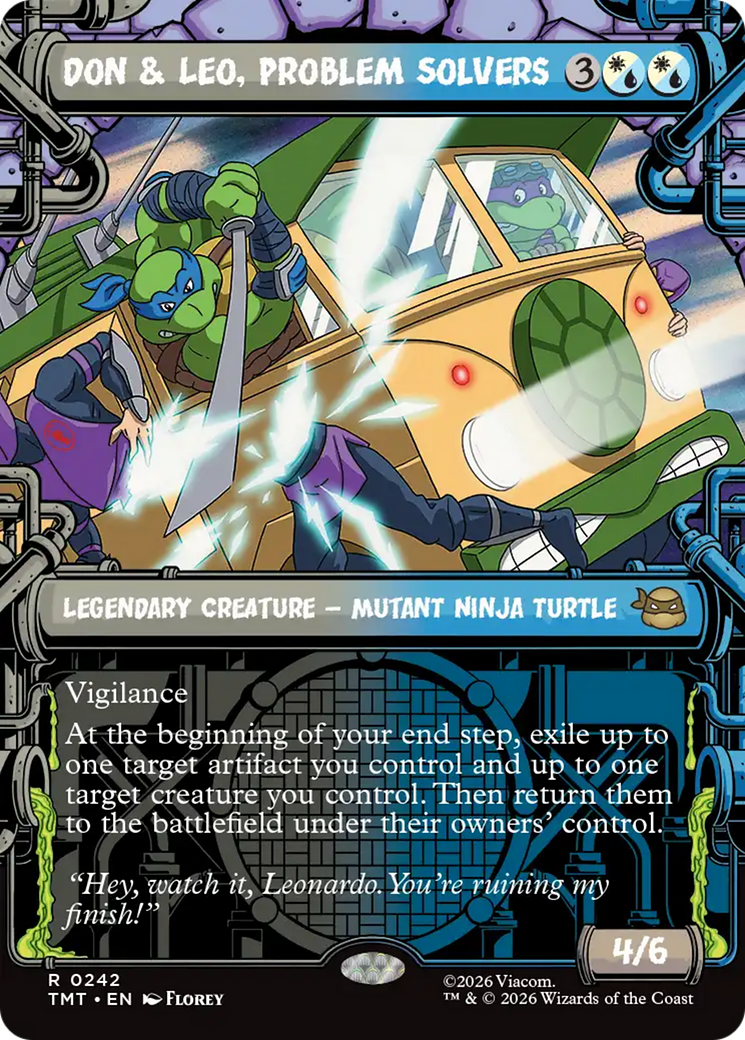Don & Leo, Problem Solvers - Rare Legendary Creature — Mutant Ninja Turtle card from Teenage Mutant Ninja Turtles
