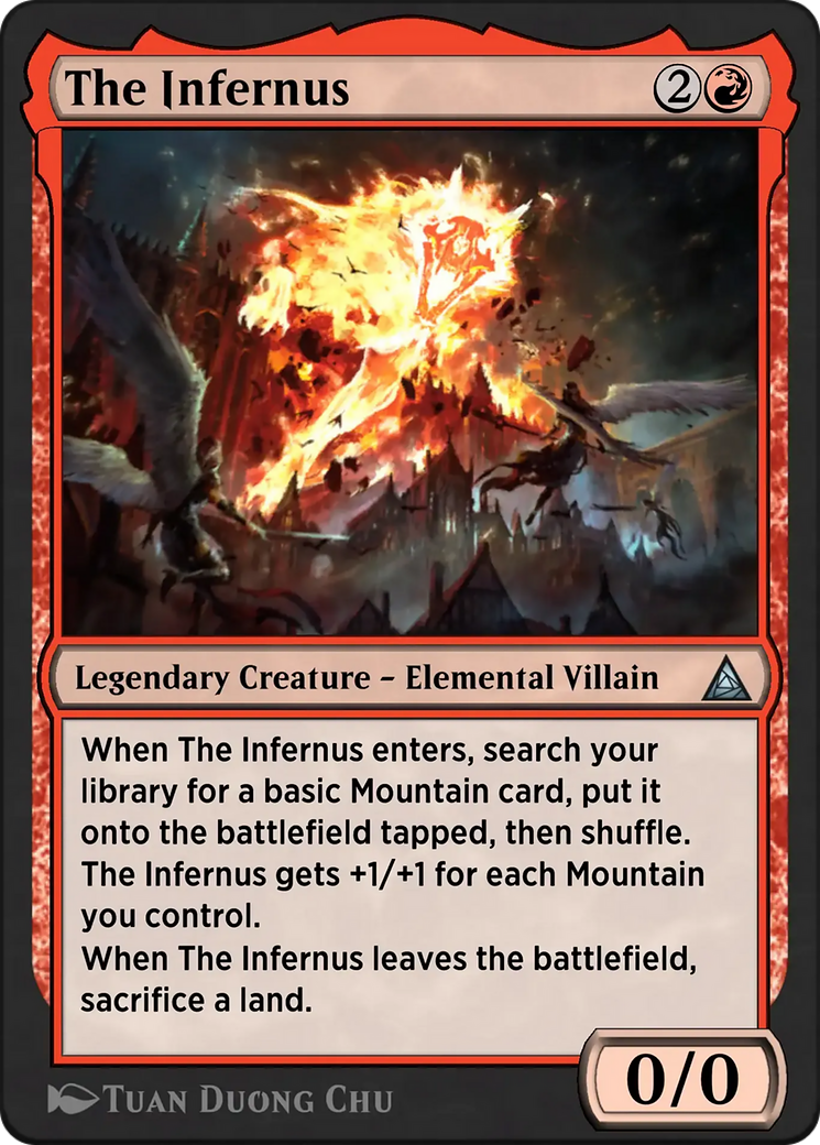 Molten Man, Inferno Incarnate - Uncommon Legendary Creature — Elemental Villain card from Through the Omenpaths