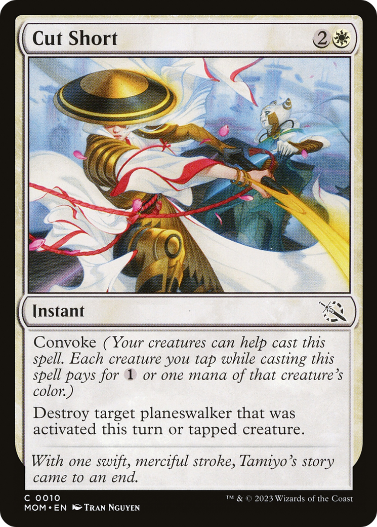 Cut Short - Common Instant card from March of the Machine