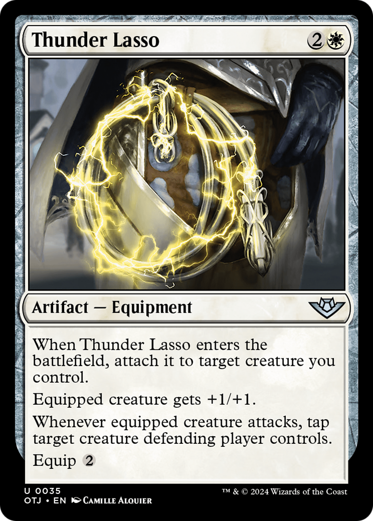 Thunder Lasso - Uncommon Artifact — Equipment card from Outlaws of Thunder Junction