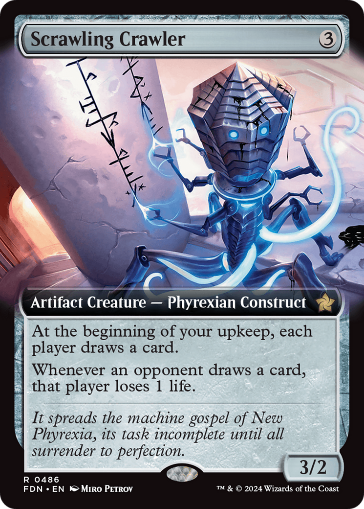 Scrawling Crawler - Rare Artifact Creature — Phyrexian Construct card from Foundations