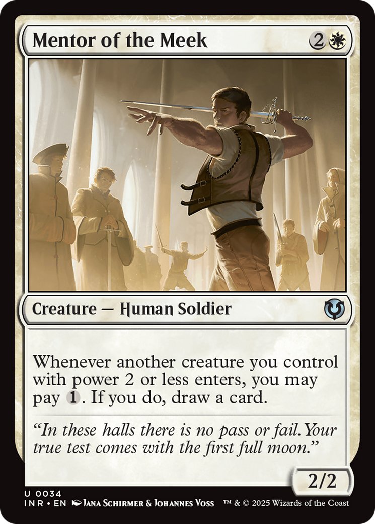 Mentor of the Meek - Uncommon Creature — Human Soldier card from Innistrad Remastered
