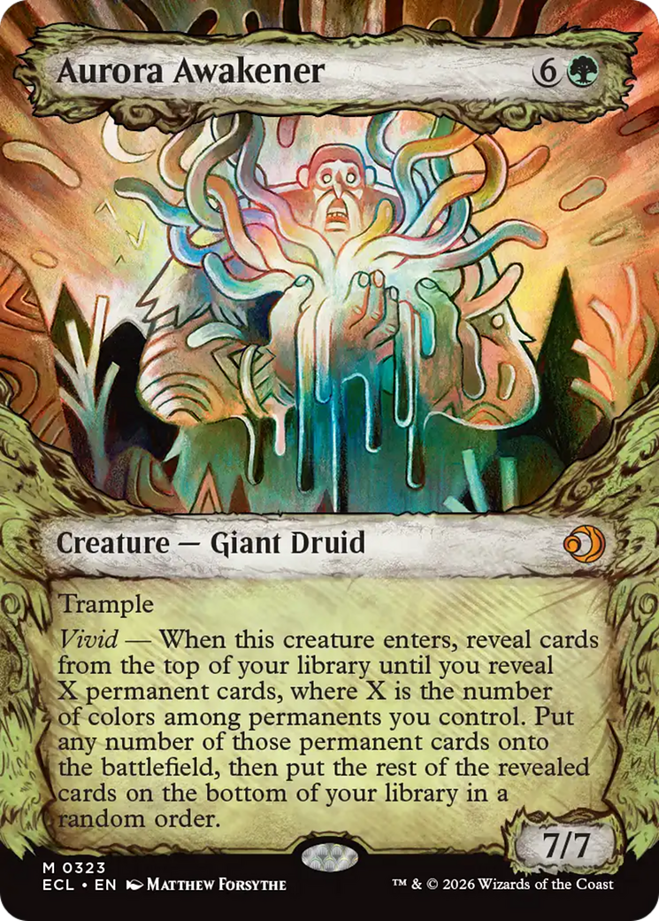 Aurora Awakener - Mythic Creature — Giant Druid card from Lorwyn Eclipsed