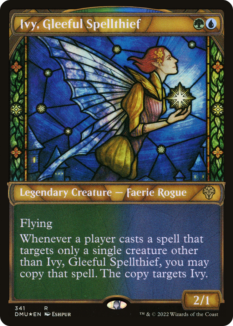 Ivy, Gleeful Spellthief - Rare Legendary Creature — Faerie Rogue card from Dominaria United