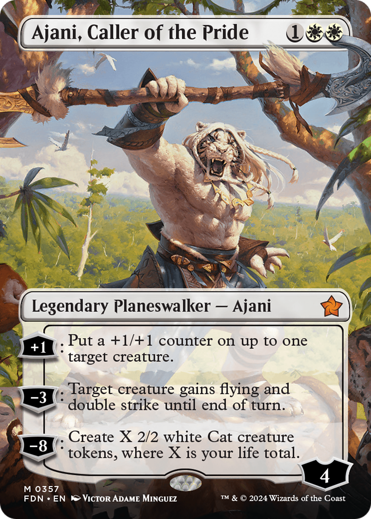 Ajani, Caller of the Pride - Mythic Legendary Planeswalker — Ajani card from Foundations