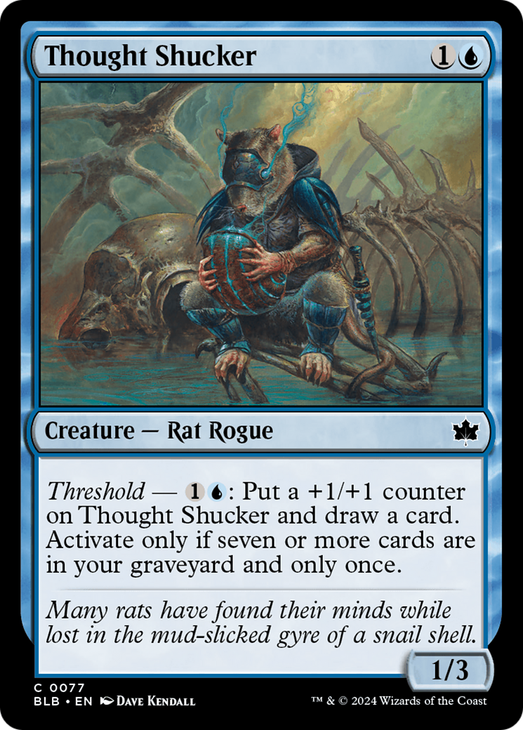 Thought Shucker - Common Creature — Rat Rogue card from Bloomburrow