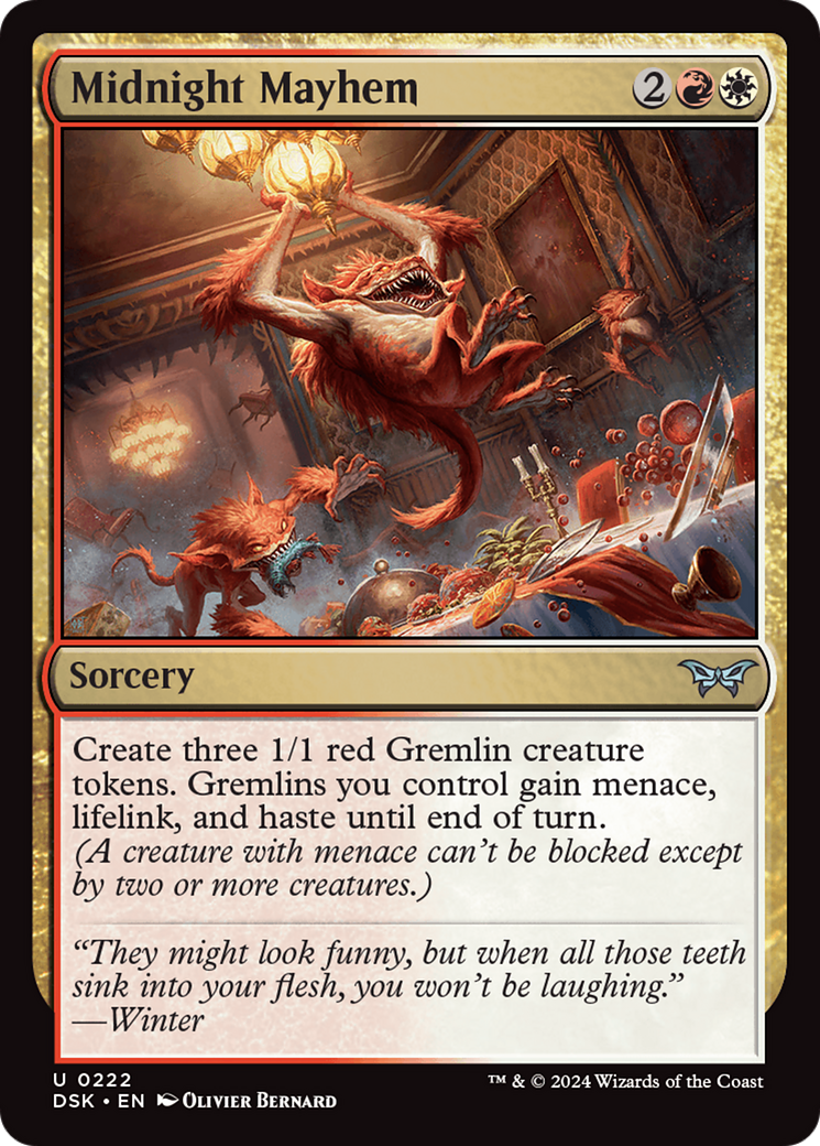 Midnight Mayhem - Uncommon Sorcery card from Duskmourn: House of Horror