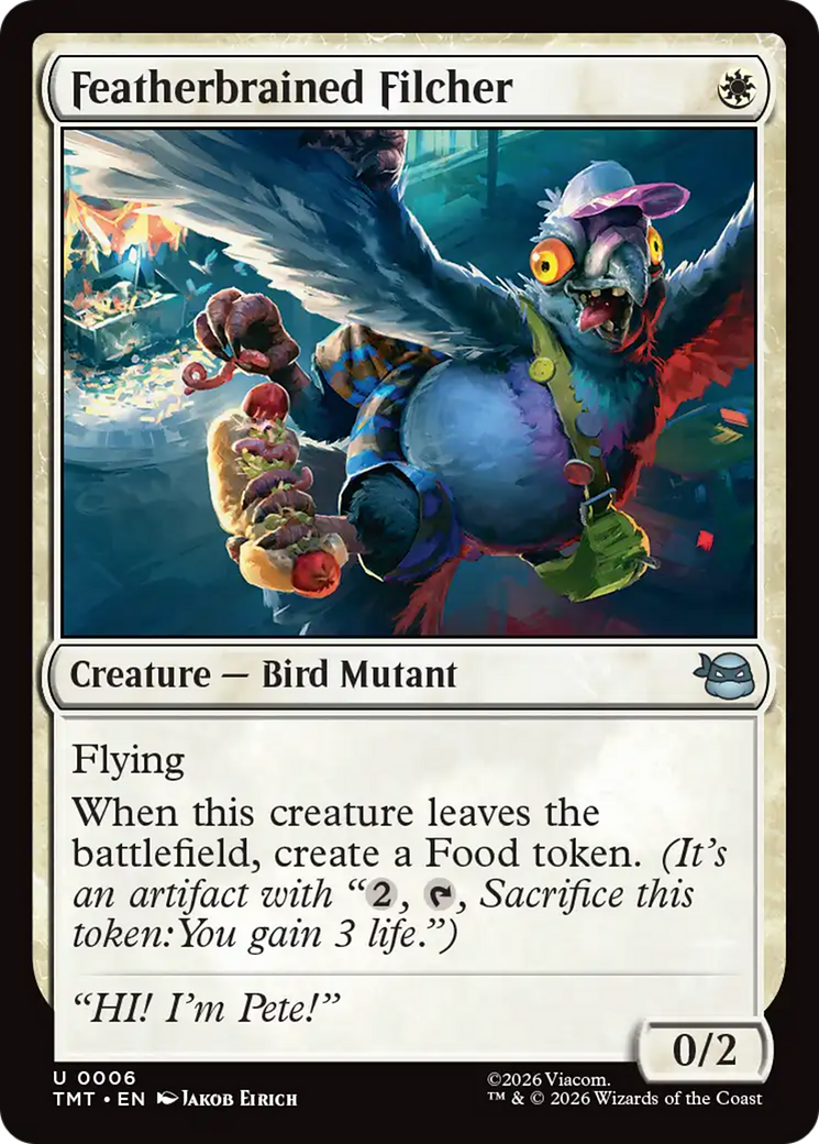 Featherbrained Filcher - Uncommon Creature — Bird Mutant card from Teenage Mutant Ninja Turtles