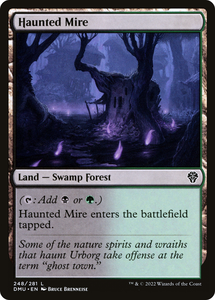 Haunted Mire - Common Land — Swamp Forest card from Dominaria United