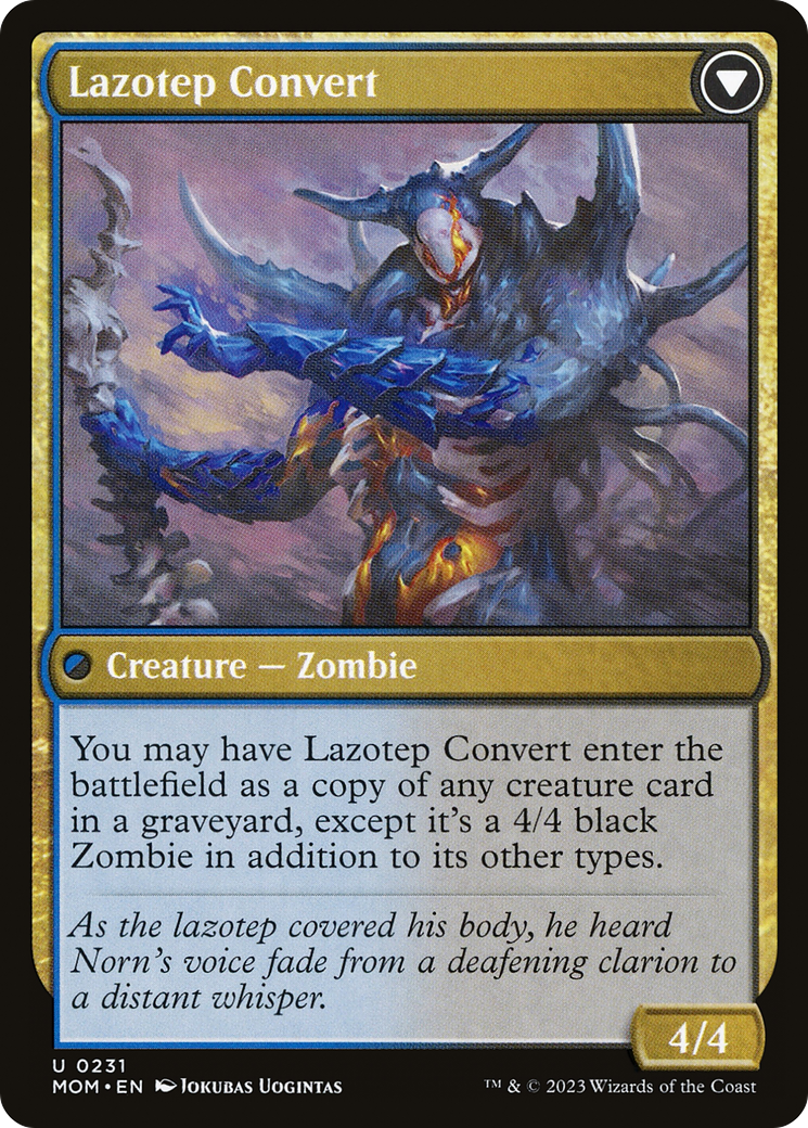 Back face of Invasion of Amonkhet // Lazotep Convert - Battle — Siege card