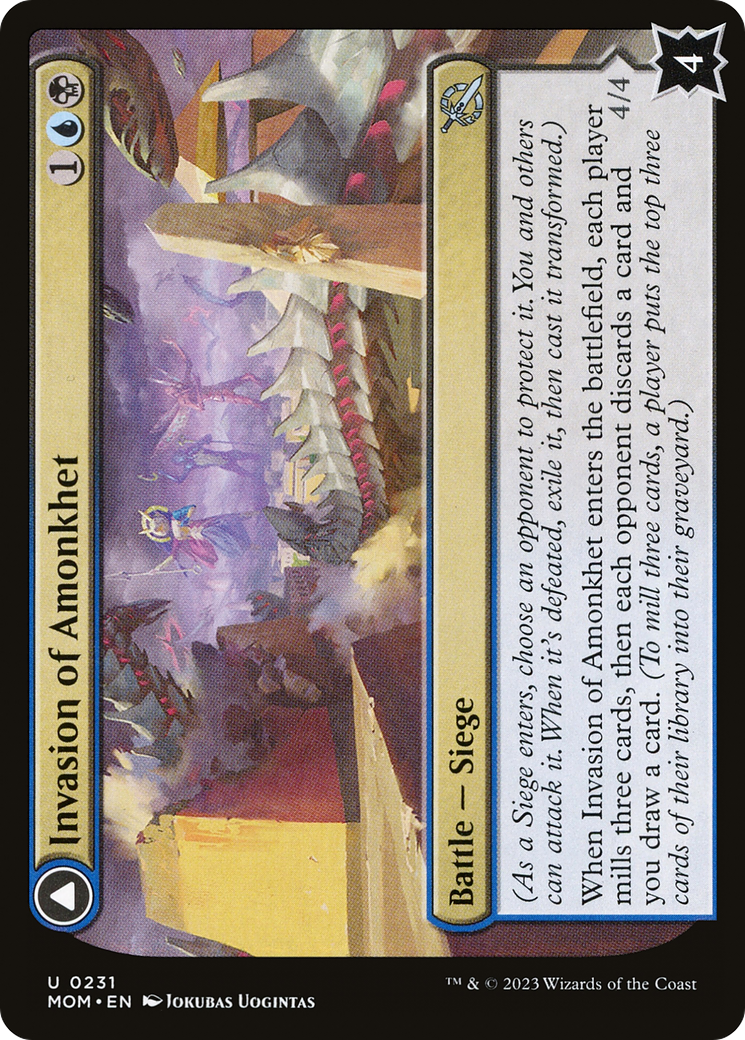 Invasion of Amonkhet // Lazotep Convert - Uncommon Battle — Siege card from March of the Machine