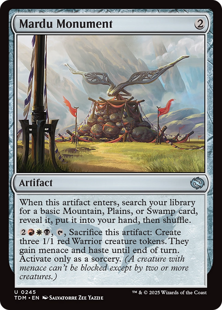 Mardu Monument - Uncommon Artifact card from Tarkir: Dragonstorm