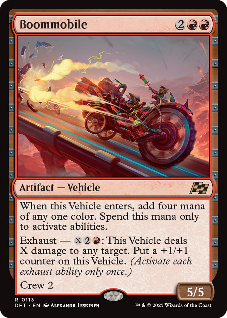 Boommobile - Rare Artifact — Vehicle card from Aetherdrift