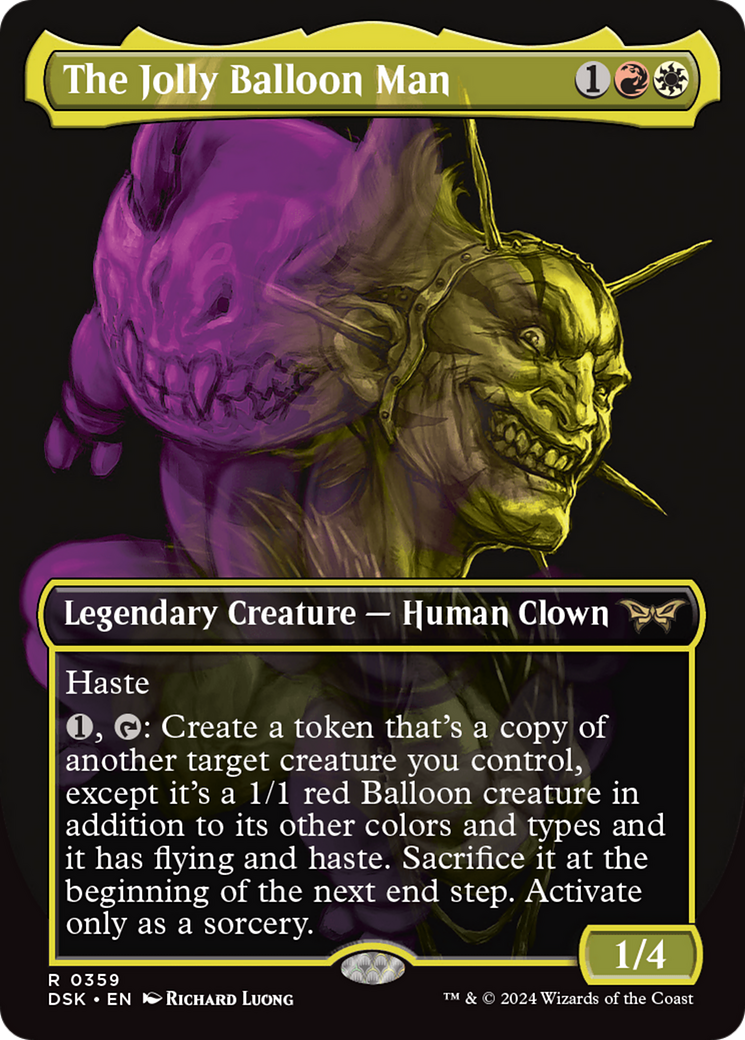 The Jolly Balloon Man - Rare Legendary Creature — Human Clown card from Duskmourn: House of Horror