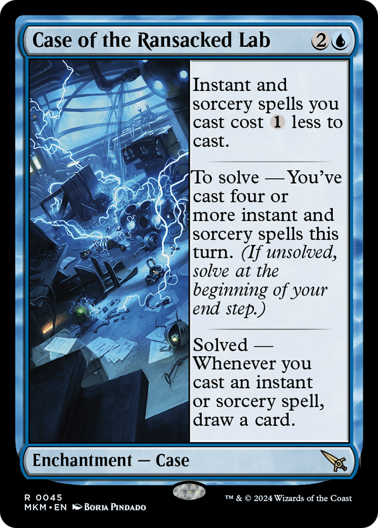 Case of the Ransacked Lab - Rare Enchantment — Case card from Murders at Karlov Manor