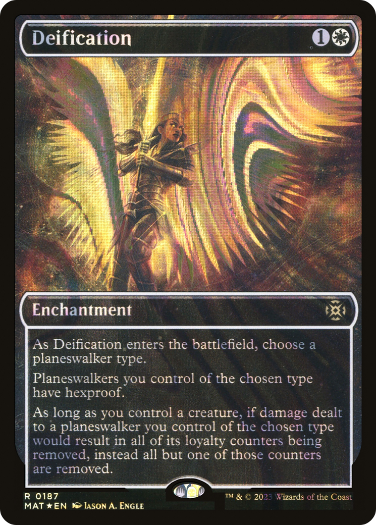 Deification - Rare Enchantment card from March of the Machine: The Aftermath