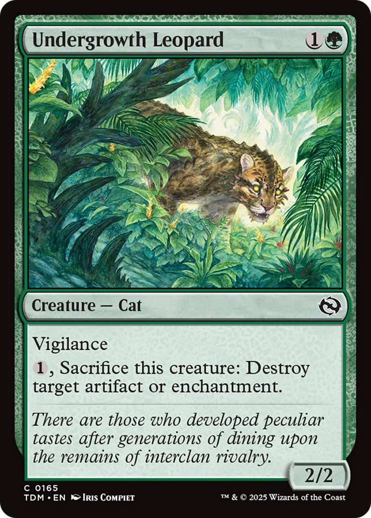 Undergrowth Leopard - Common Creature — Cat card from Tarkir: Dragonstorm