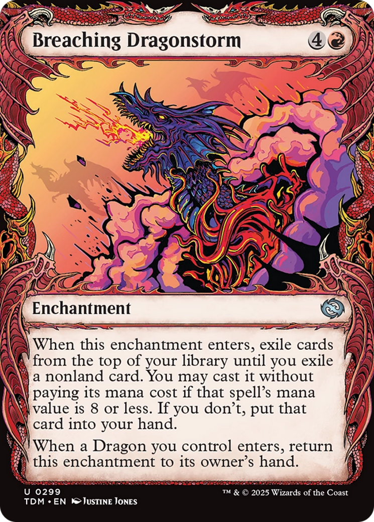 Breaching Dragonstorm - Uncommon Enchantment card from Tarkir: Dragonstorm