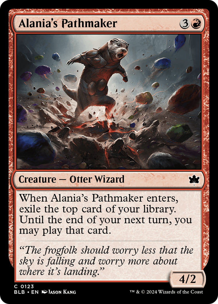 Alania's Pathmaker - Common Creature — Otter Wizard card from Bloomburrow