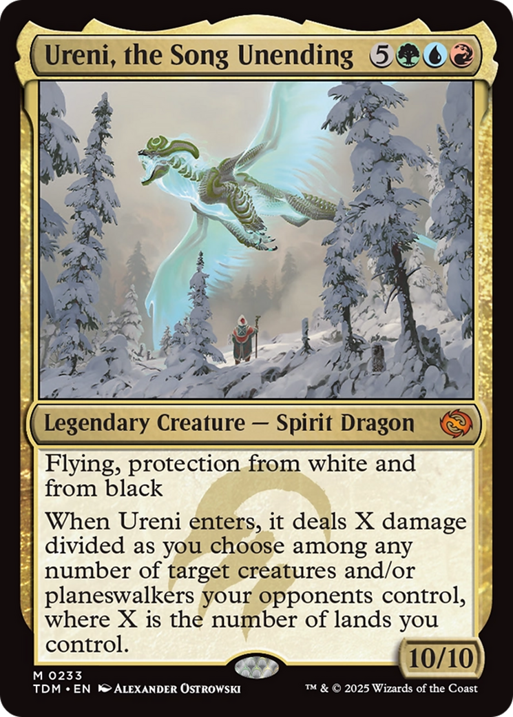 Ureni, the Song Unending - Mythic Legendary Creature — Spirit Dragon card from Tarkir: Dragonstorm