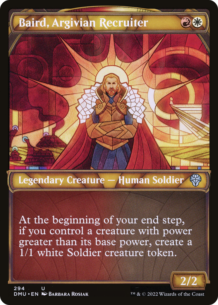 Baird, Argivian Recruiter - Uncommon Legendary Creature — Human Soldier card from Dominaria United