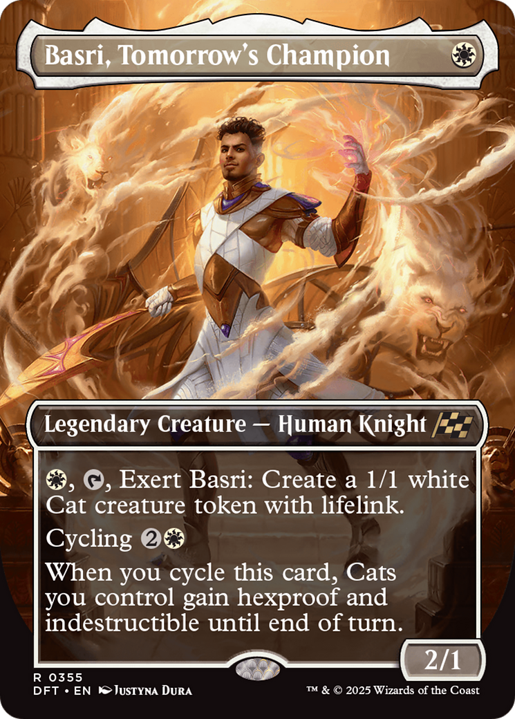 Basri, Tomorrow's Champion - Rare Legendary Creature — Human Knight card from Aetherdrift