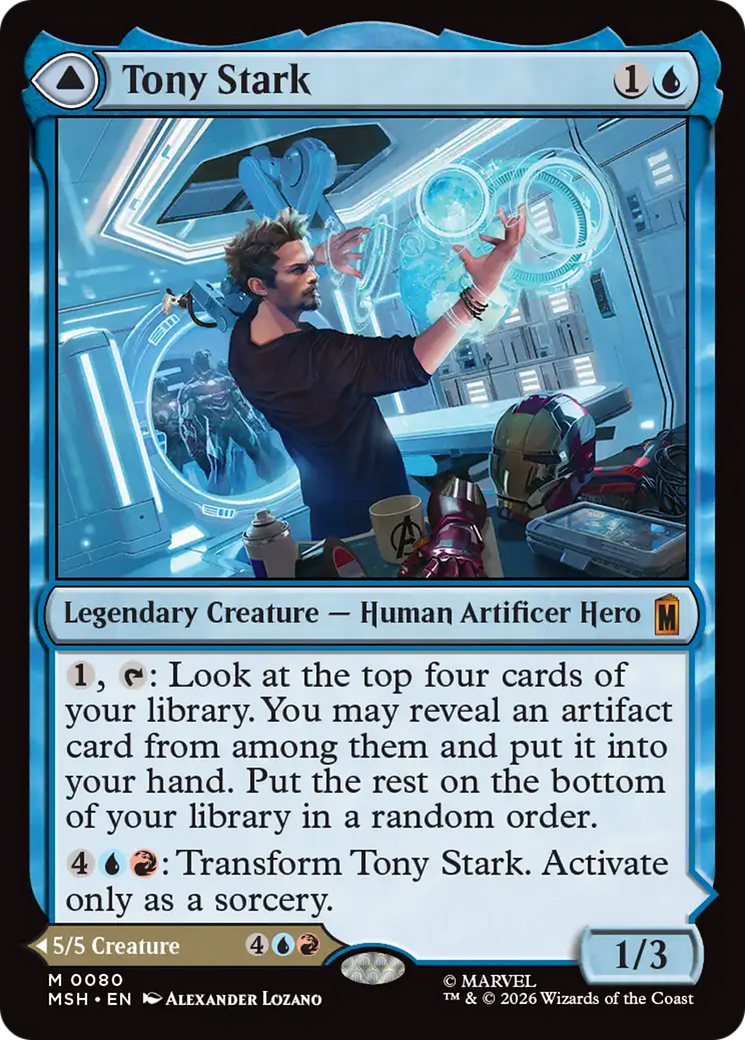 Tony Stark // The Invincible Iron Man - Mythic Legendary Creature — Human Artificer Hero card from Marvel Super Heroes