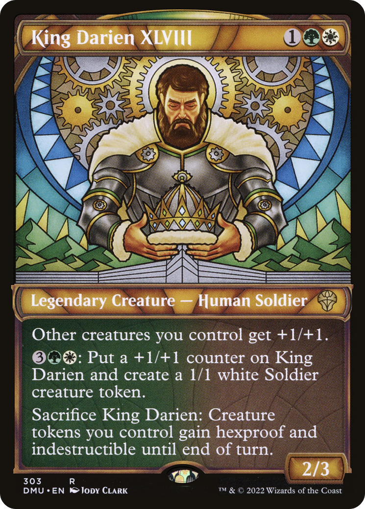 King Darien XLVIII - Rare Legendary Creature — Human Soldier card from Dominaria United