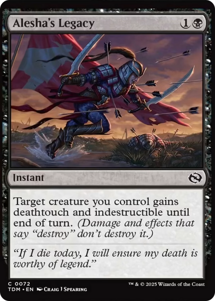 Alesha's Legacy - Common Instant card from Tarkir: Dragonstorm