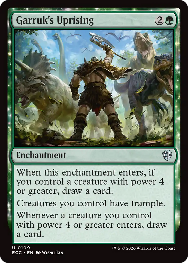 Garruk's Uprising - Uncommon Enchantment card from Lorwyn Eclipsed Commander