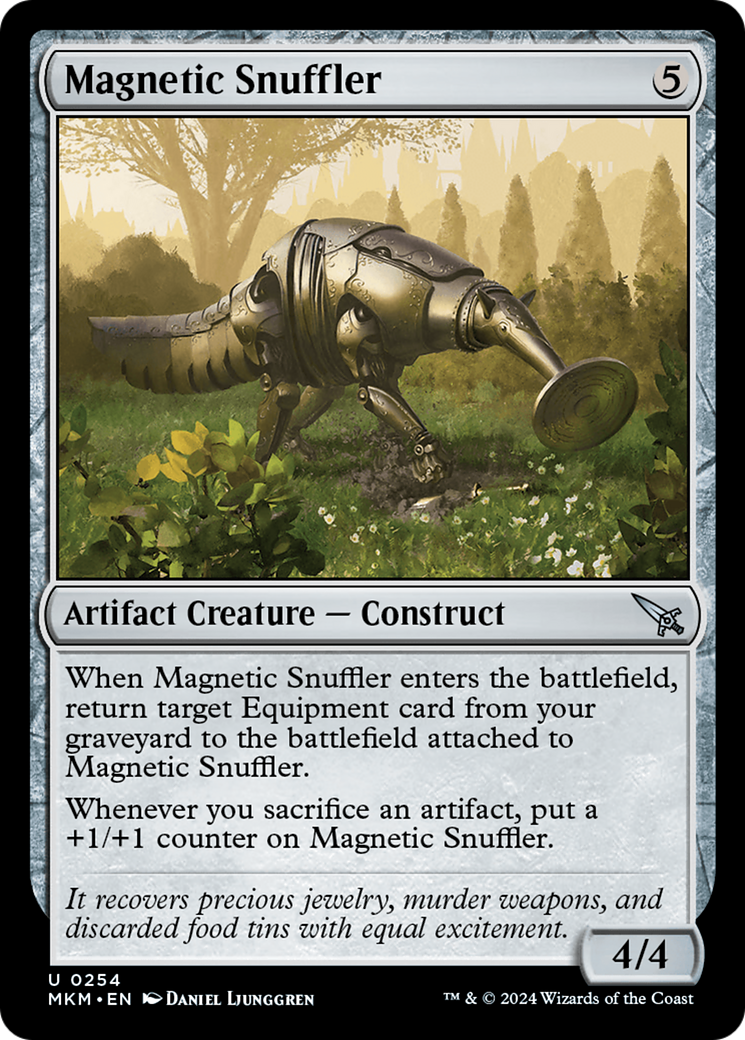 Magnetic Snuffler - Uncommon Artifact Creature — Construct card from Murders at Karlov Manor