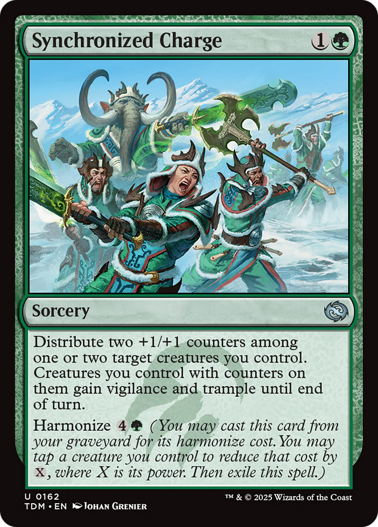 Synchronized Charge - Uncommon Sorcery card from Tarkir: Dragonstorm