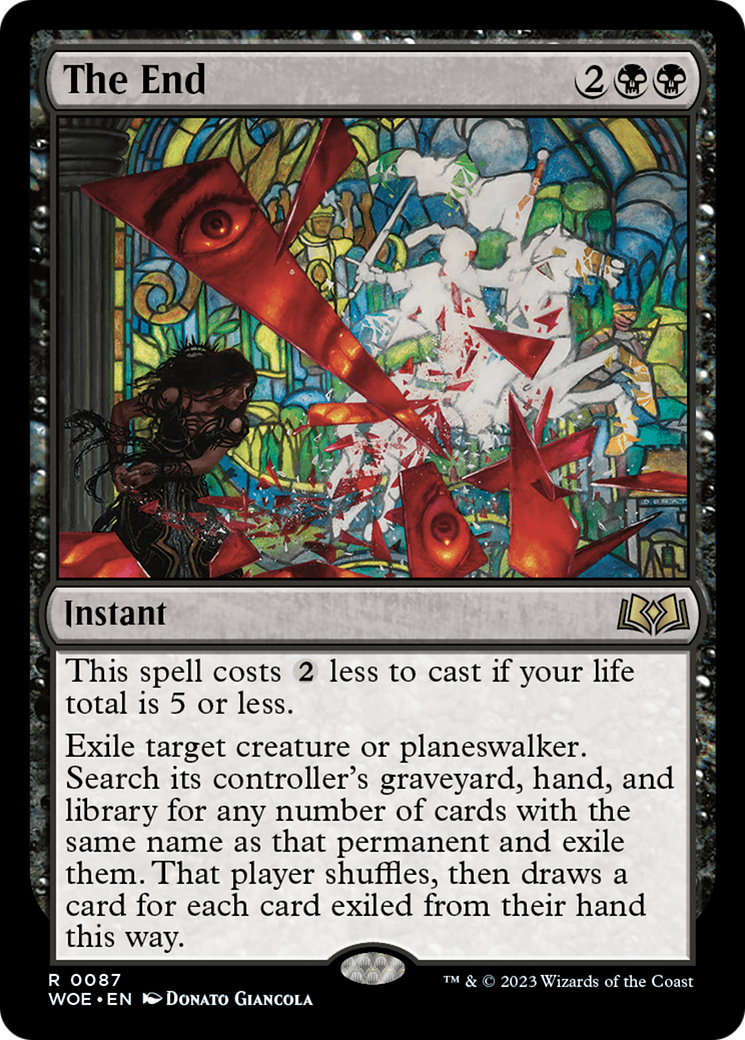 The End - Rare Instant card from Wilds of Eldraine
