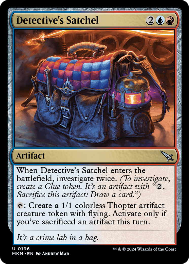 Detective's Satchel - Uncommon Artifact card from Murders at Karlov Manor