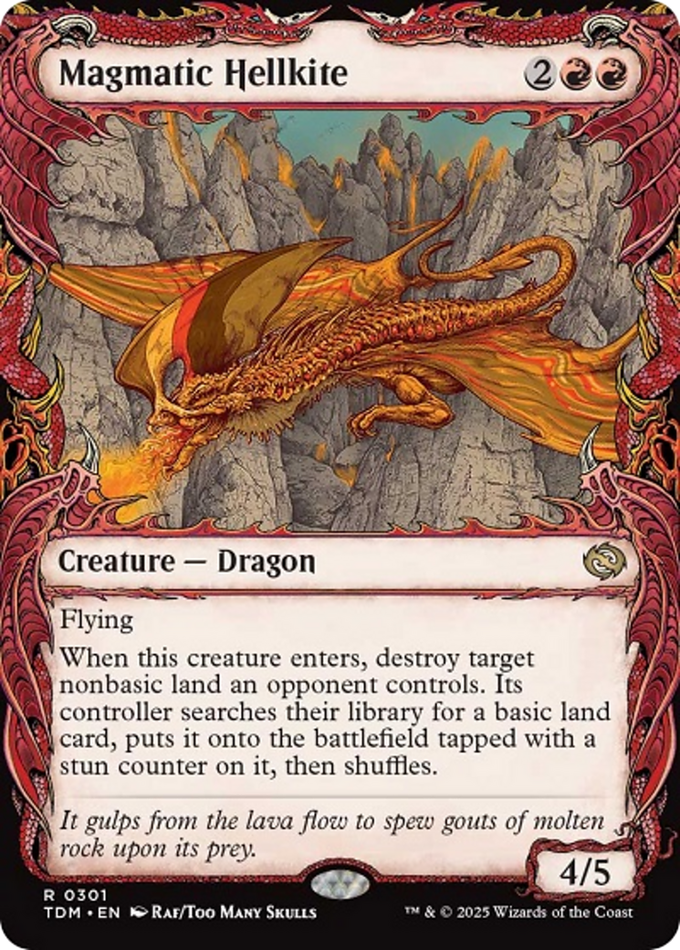 Magmatic Hellkite - Rare Creature — Dragon card from Tarkir: Dragonstorm