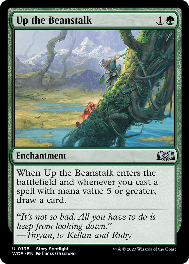 Up the Beanstalk - Uncommon Enchantment card from Wilds of Eldraine
