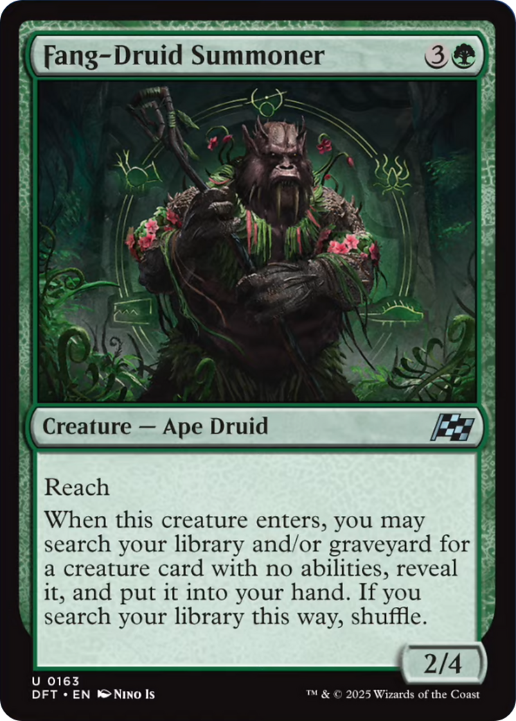 Fang-Druid Summoner - Uncommon Creature — Ape Druid card from Aetherdrift