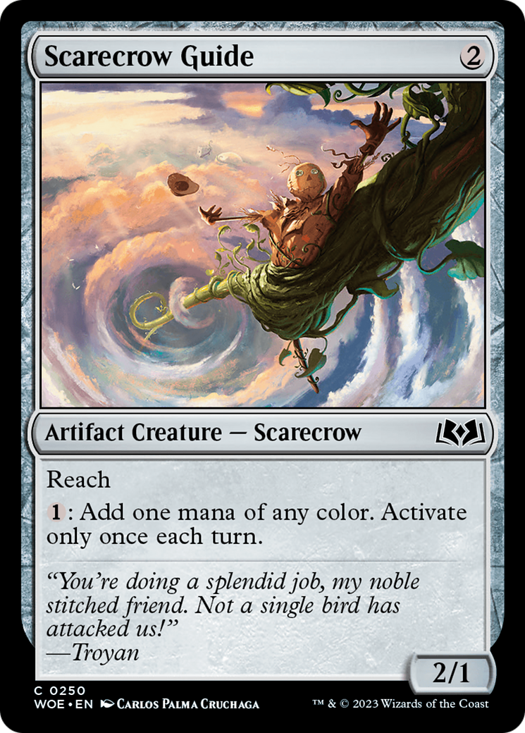 Scarecrow Guide - Common Artifact Creature — Scarecrow card from Wilds of Eldraine