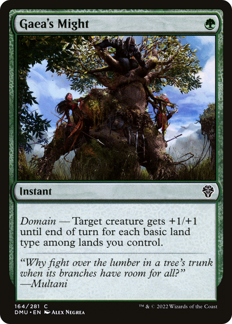 Gaea's Might - Common Instant card from Dominaria United