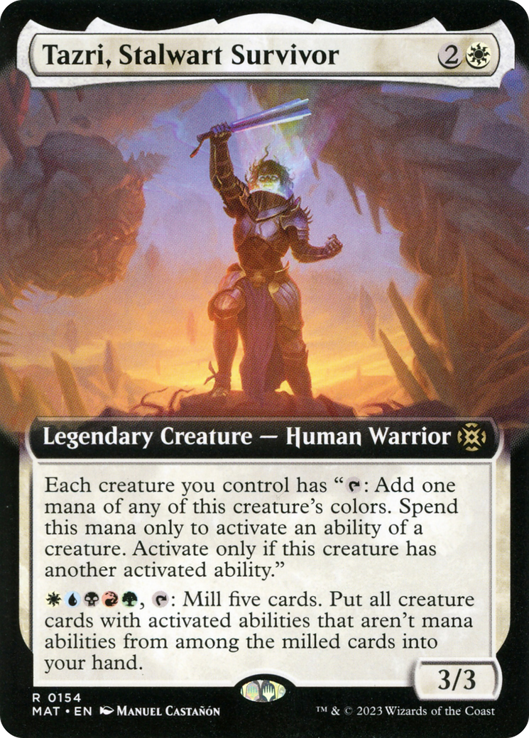 Tazri, Stalwart Survivor - Rare Legendary Creature — Human Warrior card from March of the Machine: The Aftermath