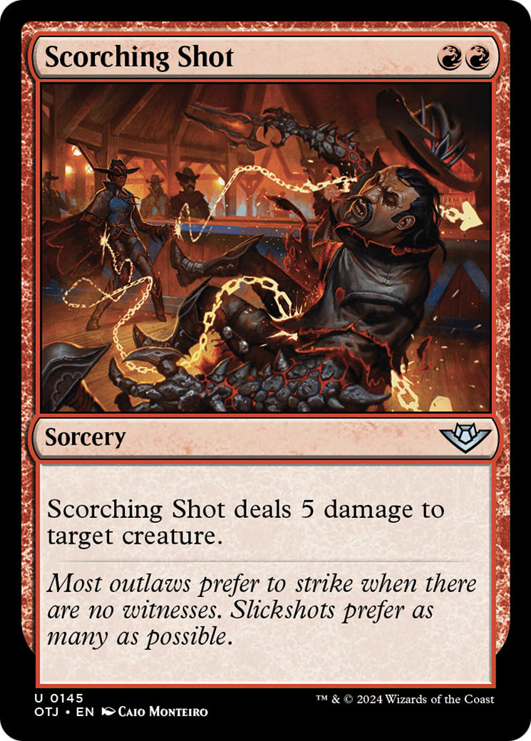 Scorching Shot - Sorcery used in Mono-Red main decks