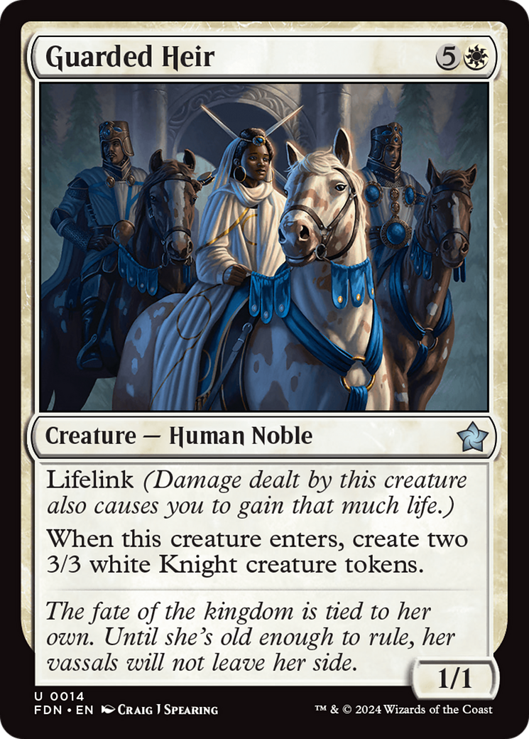 Guarded Heir - Uncommon Creature — Human Noble card from Foundations
