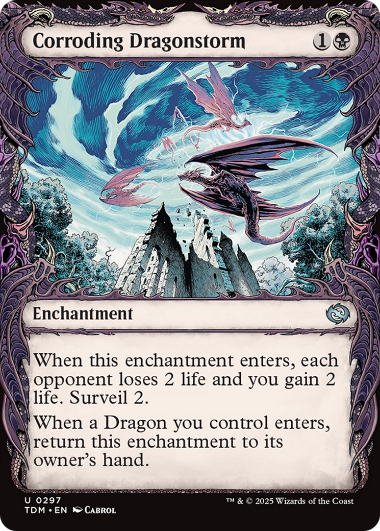 Corroding Dragonstorm - Uncommon Enchantment card from Tarkir: Dragonstorm