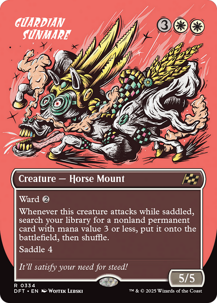 Guardian Sunmare - Rare Creature — Horse Mount card from Aetherdrift