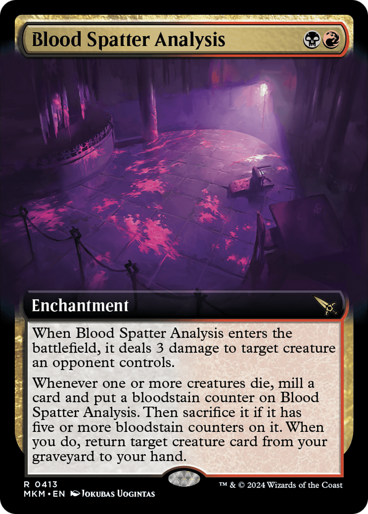 Blood Spatter Analysis - Rare Enchantment card from Murders at Karlov Manor