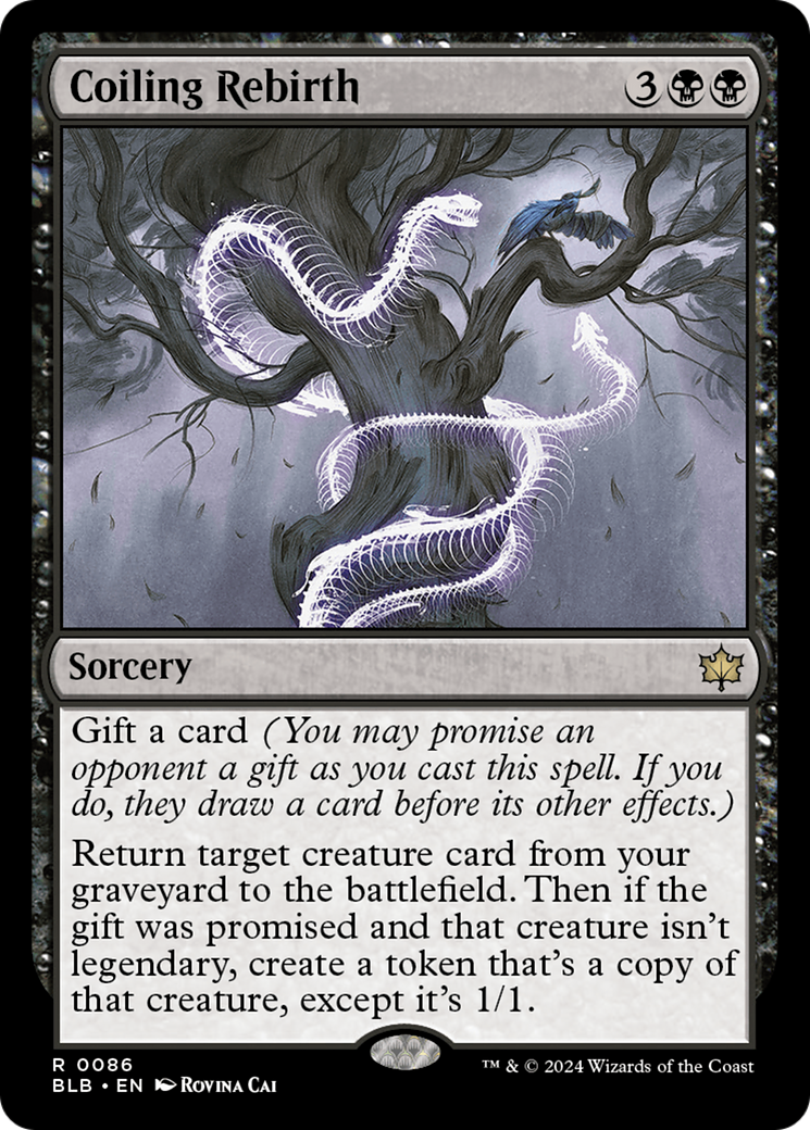 Coiling Rebirth - Rare Sorcery card from Bloomburrow