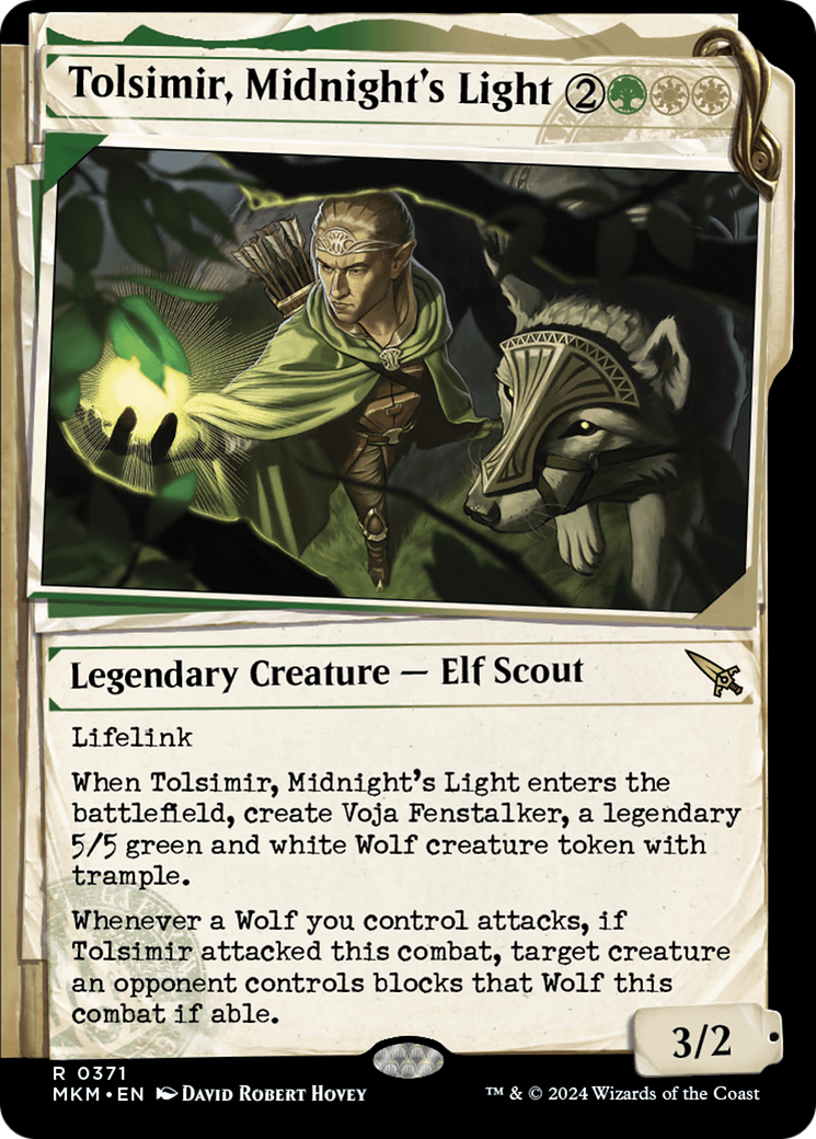 Tolsimir, Midnight's Light - Rare Legendary Creature — Elf Scout card from Murders at Karlov Manor