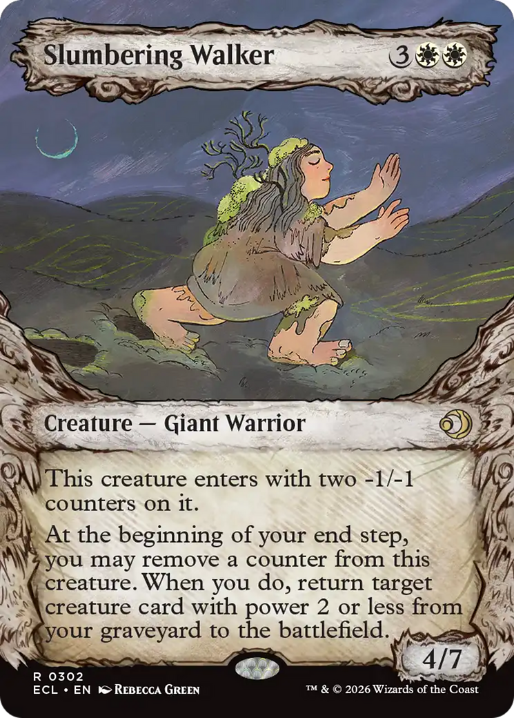 Slumbering Walker - Rare Creature — Giant Warrior card from Lorwyn Eclipsed