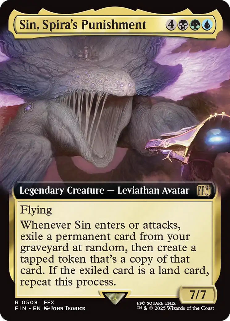 Sin, Spira's Punishment - Rare Legendary Creature — Leviathan Avatar card from Final Fantasy